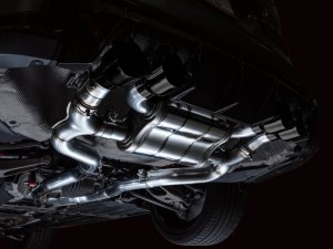 BMW M3 Performance Exhaust - AWE Tuning - SwitchPath Cat-Back, Valve-Controlled, Quad 4.5 in Double-Walled Slash-Cut Tips (Diamond Black), 180 Technology - Diamond Black - `21-`27